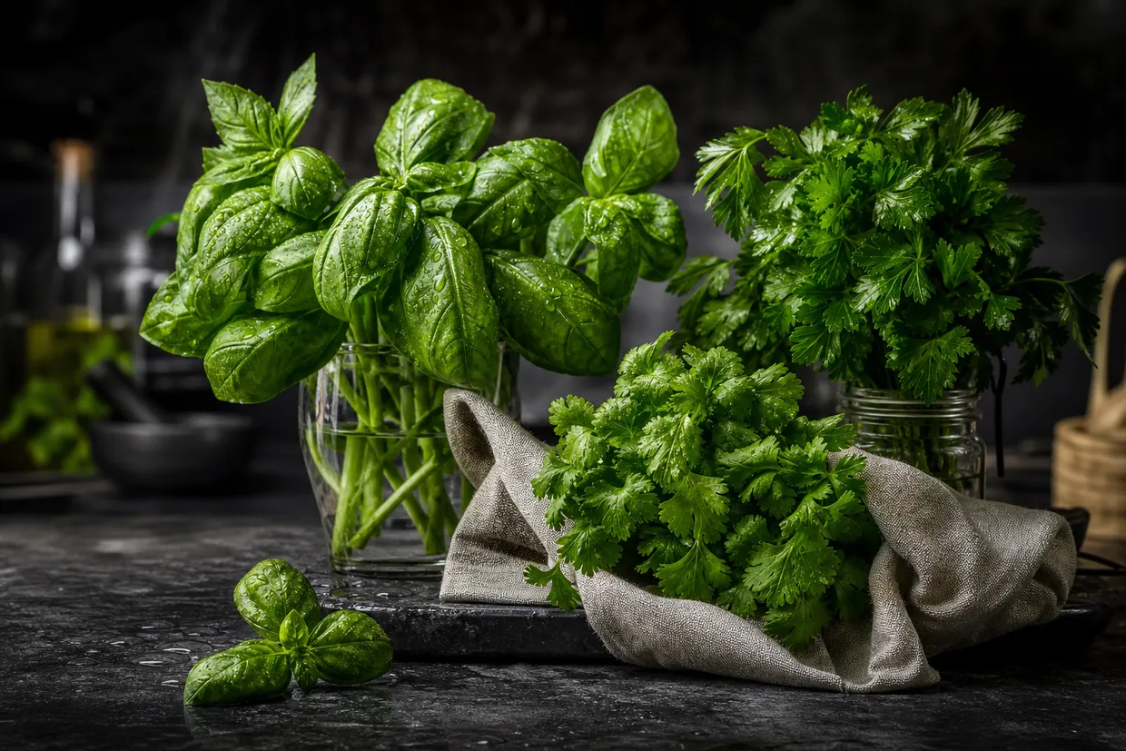 TOP 5 des astuces pour conserver les herbes aromatiques fraîches plus longtemps sans qu'elles noircissent