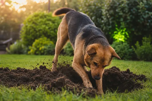 TOP 5 des astuces pour empêcher un chien de creuser des trous dans le jardin